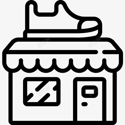 鞋店便利设施8线性图标svg_新图网 https://ixintu.com 便利设施 线性 鞋店