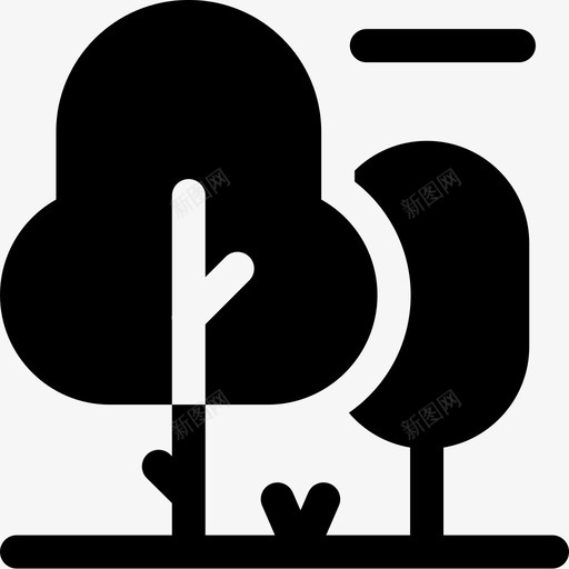 树木城市元素58填充图标svg_新图网 https://ixintu.com 元素 城市 填充 树木