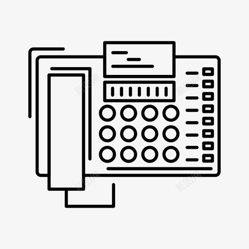 传真机商务电话图标svg_新图网 https://ixintu.com 业务 传真机 办公室 商务 现代 电话 联系人
