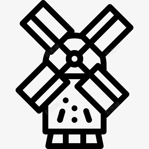 风车地标和纪念碑18座直线型图标svg_新图网 https://ixintu.com 地标 直线 碑座 纪念 纪念碑 线型 风车