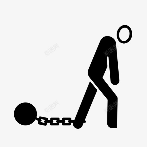 监狱禁闭惩罚图标svg_新图网 https://ixintu.com 减速 判刑 动作 形图 惩罚 监狱 禁闭 象形