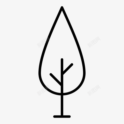 松树植物随机6薄图标svg_新图网 https://ixintu.com 松树 植物 随机