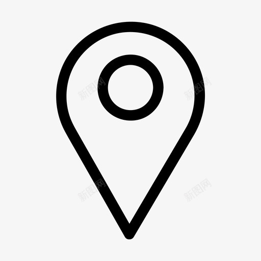 地图图钉定位器占位符图标svg_新图网 https://ixintu.com 占位符 图钉 地图 定位器 网页