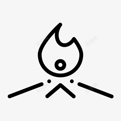 营火冒险露营图标svg_新图网 https://ixintu.com 冒险 旅行 营火 露营