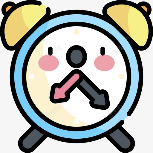 闹钟幼儿园19线颜色图标svg_新图网 https://ixintu.com 幼儿园 闹钟 颜色