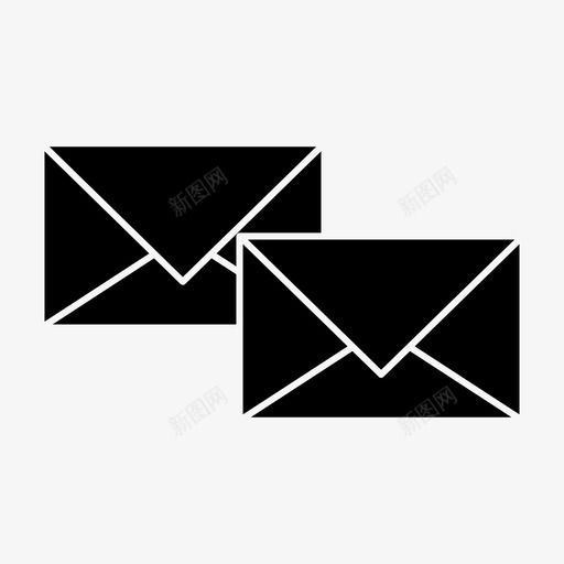 邮件商务信函图标svg_新图网 https://ixintu.com 信函 信封 商务 回复 现代 转发 邮件