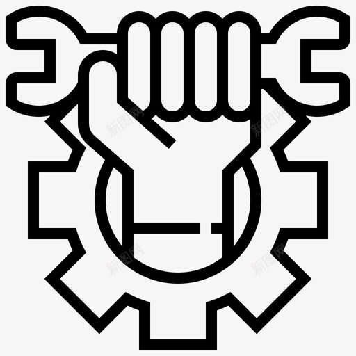修理发动机工程师图标svg_新图网 https://ixintu.com 修理 发动机 工程师 机械 车库 选项