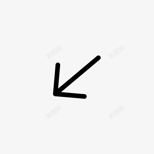 左下角箭头左下箭头图标svg_新图网 https://ixintu.com 左下 左下角 箭头