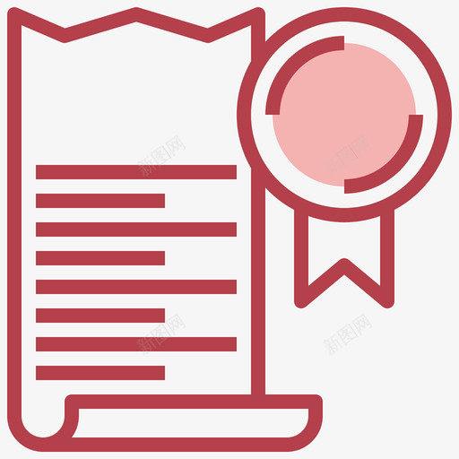证书教育和在线学习2红色图标svg_新图网 https://ixintu.com 在线学习 教育 红色 证书