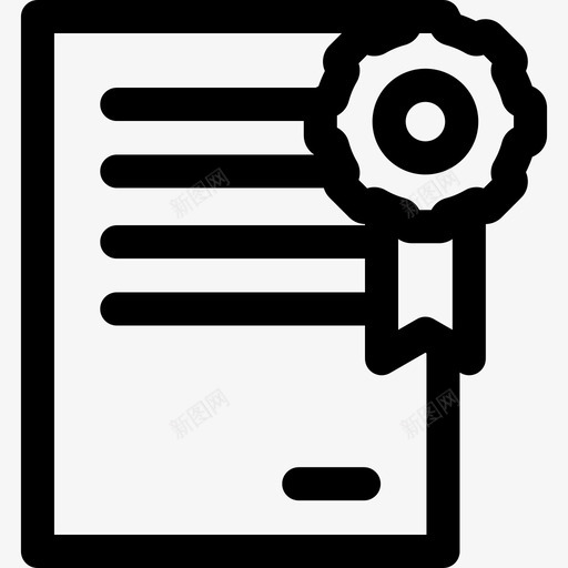 证书工程65线性图标svg_新图网 https://ixintu.com 工程 线性 证书