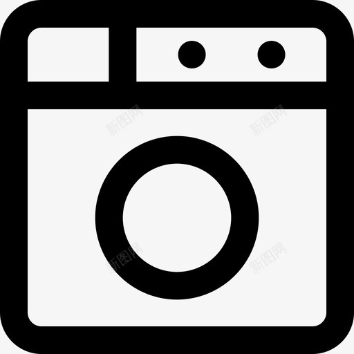 洗衣机清洁84线性图标svg_新图网 https://ixintu.com 洗衣机 清洁 线性
