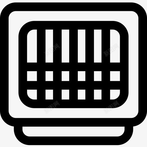 测试卡电视29线性图标svg_新图网 https://ixintu.com 测试 电视 线性