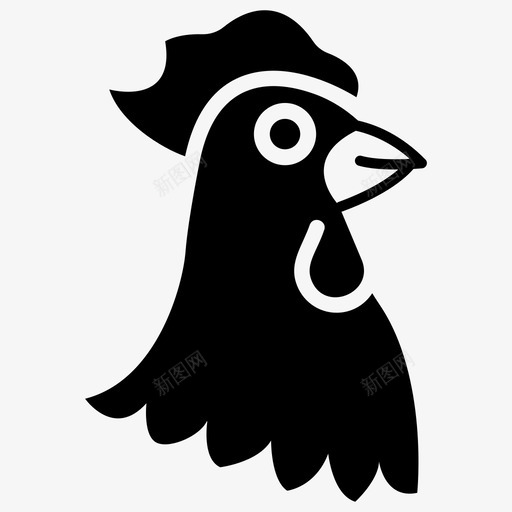 母鸡鸡家养鸟图标svg_新图网 https://ixintu.com 公鸡 养鸟 图标 家养 家禽 母鸡 肉雕文