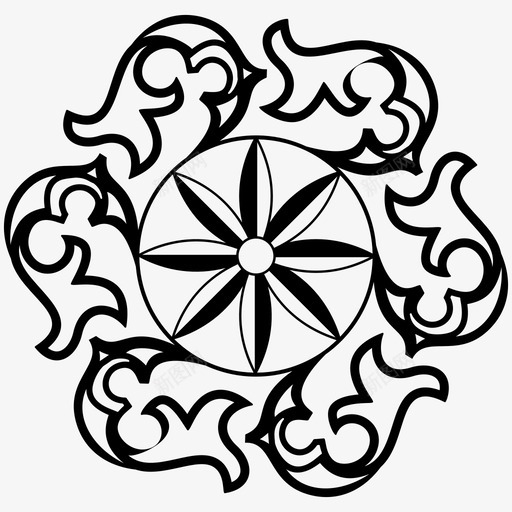 绣花边框经典框架图标svg_新图网 https://ixintu.com 不同 元素 框架 经典 绣花 花卉 装饰 设计 边框 集于 风格