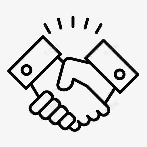 交易业务合同图标svg_新图网 https://ixintu.com 业务 交易 合同 握手 概要 财务