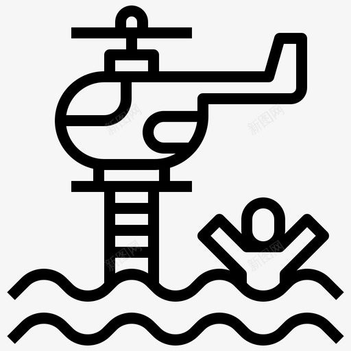 直升机救援和响应6直线型图标svg_新图网 https://ixintu.com 响应 救援 直升机 直线 线型