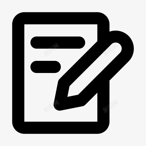 检查表书写业务和管理线图标svg_新图网 https://ixintu.com 业务 书写 检查表 管理
