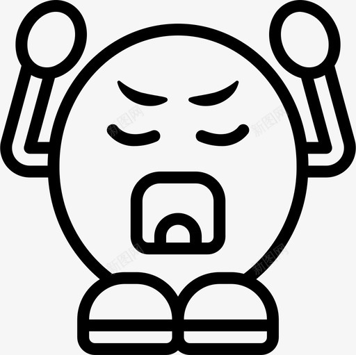 大喊大叫情绪化的人3直截了当图标svg_新图网 https://ixintu.com 大喊大叫 情绪化 直截了当