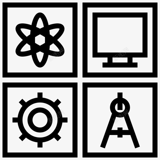 整合教育知识图标svg_新图网 https://ixintu.com stem stemline 学科 教育 整合 知识