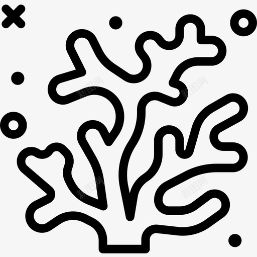 珊瑚潜水24线状图标svg_新图网 https://ixintu.com 潜水 珊瑚 线状