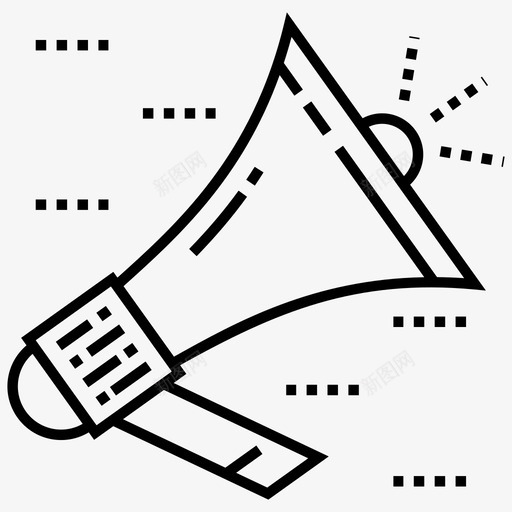 扩音器紧急救援线路图标包svg_新图网 https://ixintu.com 图标 扩音器 救援 紧急 线路