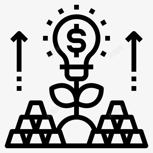 投资货币103线性图标svg_新图网 https://ixintu.com 投资 线性 货币