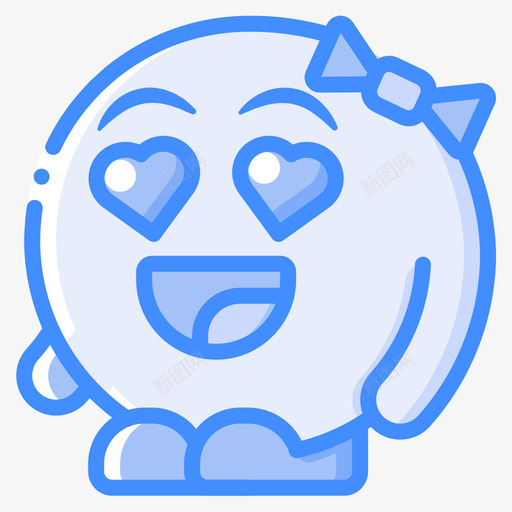爱表情人物1蓝色图标svg_新图网 https://ixintu.com 人物 蓝色 表情