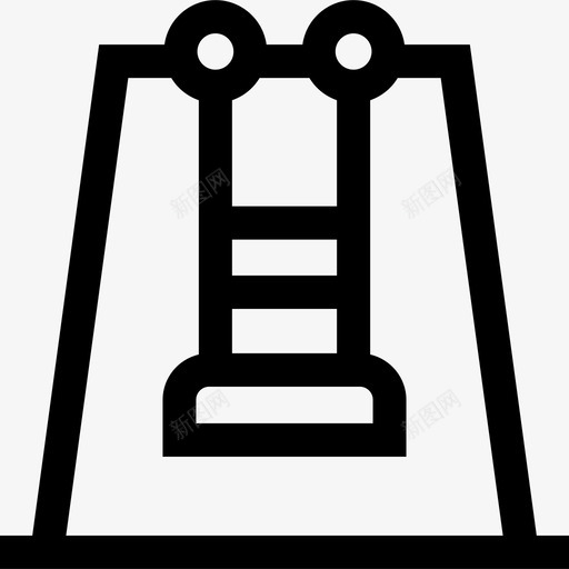秋千游乐园59直线图标svg_新图网 https://ixintu.com 游乐园 直线 秋千