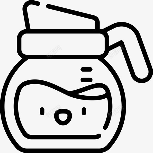 咖啡壶咖啡店103线性图标svg_新图网 https://ixintu.com 咖啡壶 咖啡店 线性