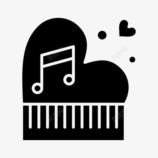 钢琴键经典爱情图标svg_新图网 https://ixintu.com 图标 婚姻 情人节 激情 爱情 琴键 经典 自由 钢琴