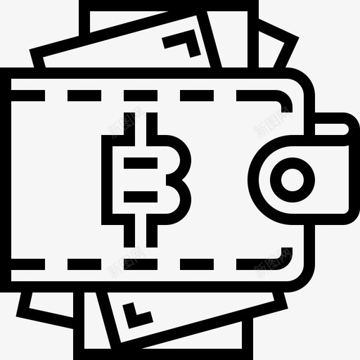 比特币钱包比特币107线性图标svg_新图网 https://ixintu.com 比特 线性 钱包