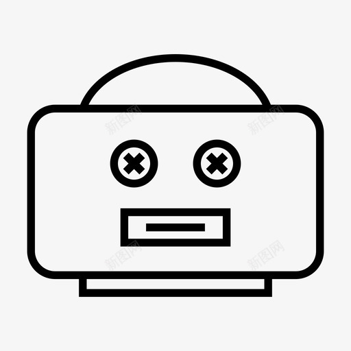 机器人阿凡达机器人头线图标svg_新图网 https://ixintu.com 人头 机器 机器人 阿凡