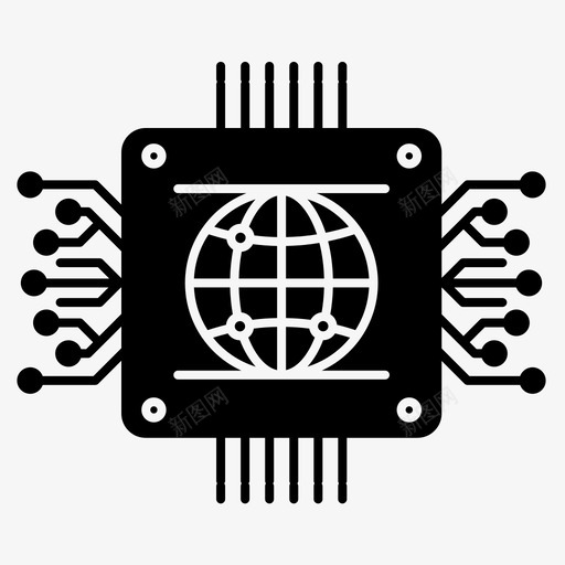 电路全局ic图标svg_新图网 https://ixintu.com ic 全局 电路