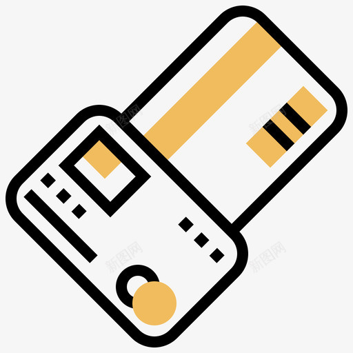 信用卡酒店服务28黄影图标svg_新图网 https://ixintu.com 信用卡 服务 酒店 酒店服 黄影