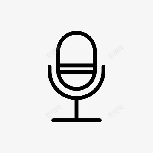 麦克风录音语音识别图标svg_新图网 https://ixintu.com 录音 录音机 识别 语音 麦克风