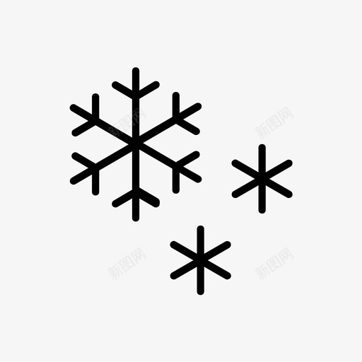 雪冷雪花图标svg_新图网 https://ixintu.com 天气 雪花