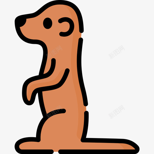 猫鼬动物53线形颜色图标svg_新图网 https://ixintu.com 动物 猫鼬 线形 颜色