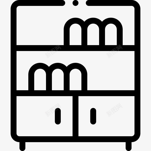书架家居用品23线性图标svg_新图网 https://ixintu.com 书架 家居用品 线性