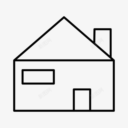 家房子小屋图标svg_新图网 https://ixintu.com 一切 一切事 事物 住宿 图标 小屋 居民 房子 风格