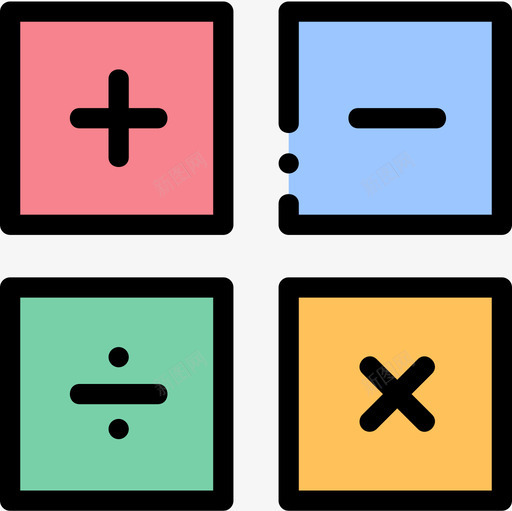 数学教育240线颜色图标svg_新图网 https://ixintu.com 教育 数学 颜色