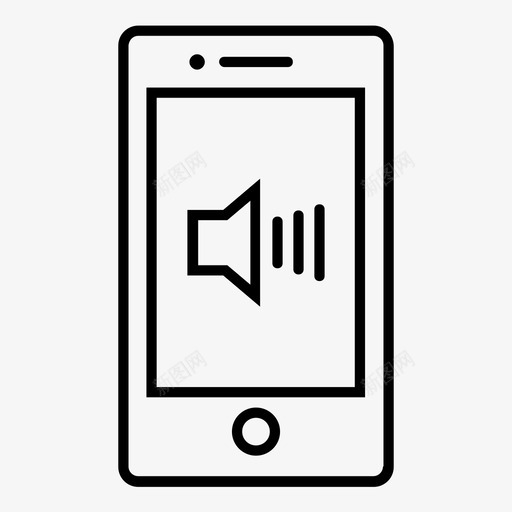 移动音频声音图标svg_新图网 https://ixintu.com 声音 技术 移动 音量 音频