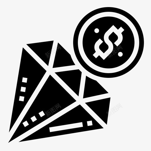 钻石投资57雕文图标svg_新图网 https://ixintu.com 投资 钻石 雕文