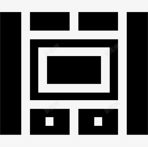 电视家装43填充图标svg_新图网 https://ixintu.com 填充 家装 电视