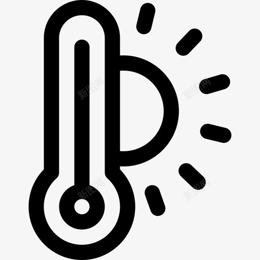 温度计暑假31线性图标svg_新图网 https://ixintu.com 暑假 温度计 线性