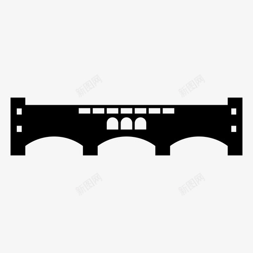 老桥拱桥著名地标图标svg_新图网 https://ixintu.com 世界 名地 意大利 拱桥 旅游 老桥 著名
