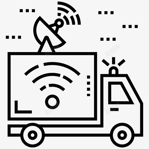 自动货车无人驾驶货车自动驾驶交通工具图标svg_新图网 https://ixintu.com 交通工具 技术 无人 智能 线图 自动 自治 设备 货车 车辆 驾驶