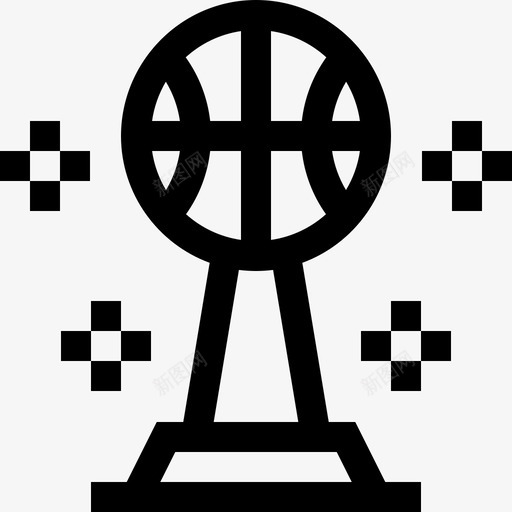 篮球17胜直线型图标svg_新图网 https://ixintu.com 篮球 线型 胜直