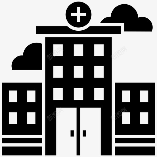 医院诊所急诊室图标svg_新图网 https://ixintu.com 医院 图标 建筑 急诊室 救援 标志 疗养院 紧急 诊所