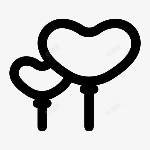 气球心心气球图标svg_新图网 https://ixintu.com 大纲 婚礼 心气 气球 派对 爱情