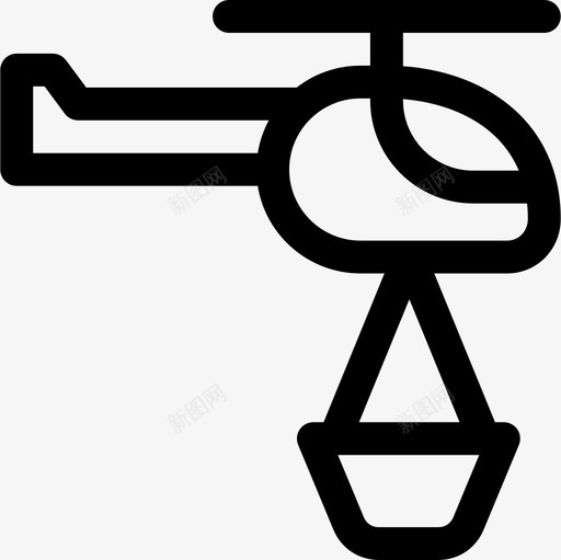 直升机消防员6直线型图标svg_新图网 https://ixintu.com 消防员 直升机 直线 线型